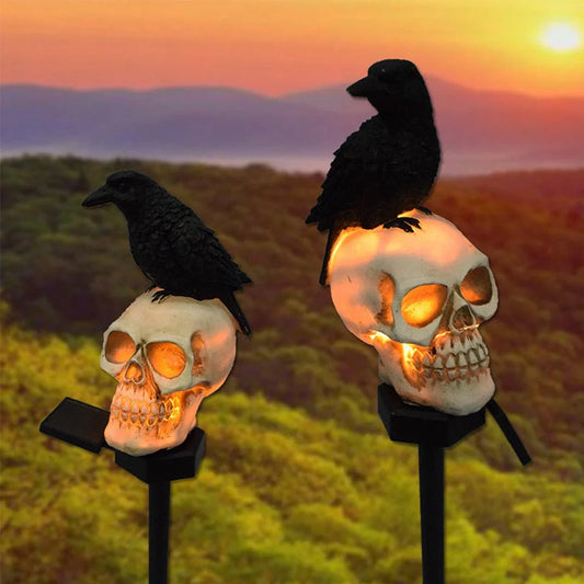 Halloween Schedel Kraai Lamp