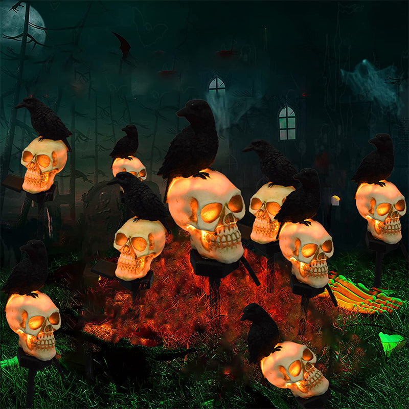 Halloween Schedel Kraai Lamp