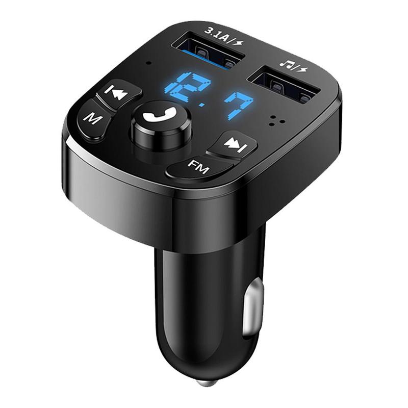 Auto Bluetooth FM Transmitter Met 2 Oplaadpoorten